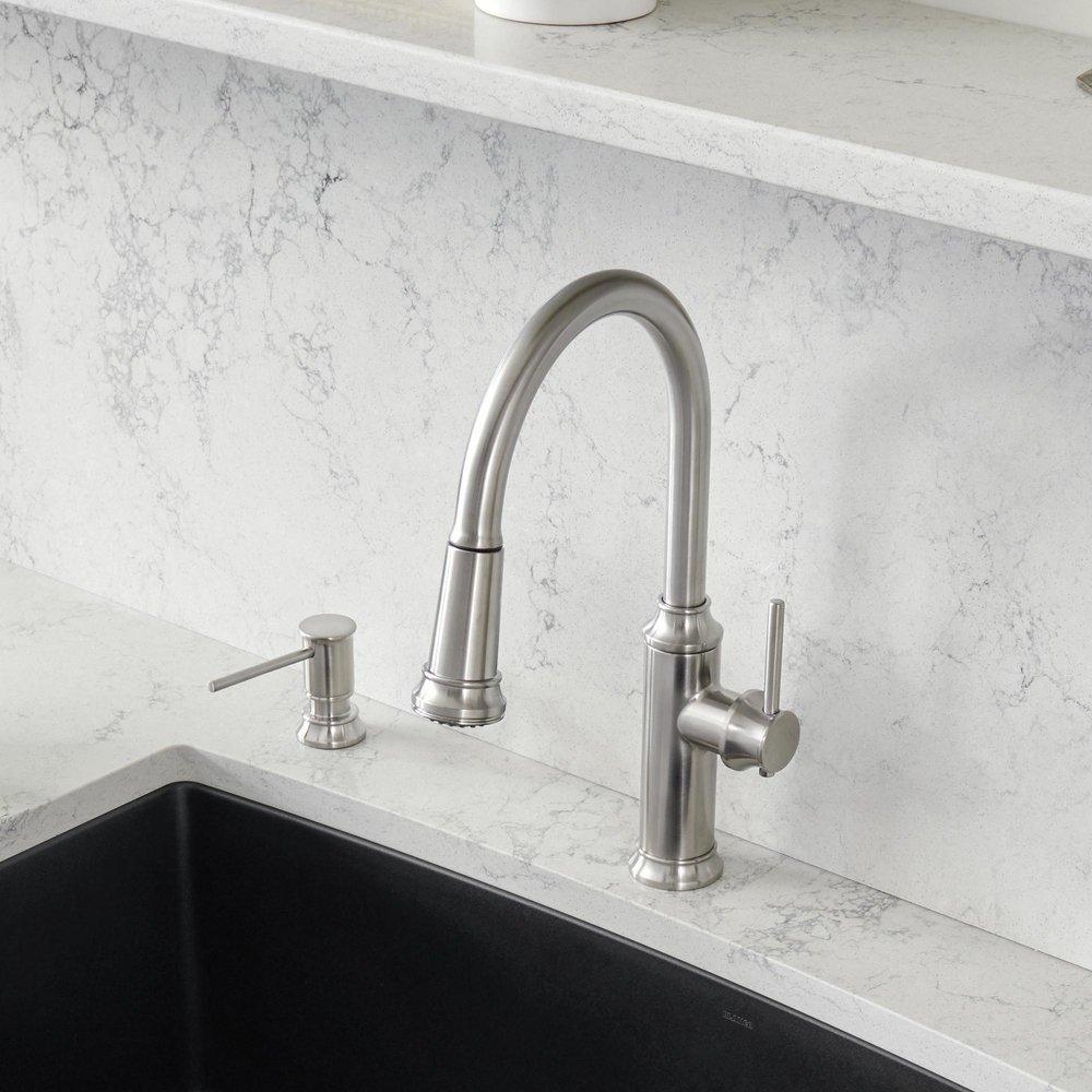 BLANCO PVD Steel Single Handle Pull Down Kitchen Faucet 