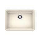 25 x 18 in. No Hole Granite Composite Single Bowl Undermount Kitchen Sink in Biscuit
