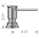 BLANCO PVD Steel 3-3/8 in. 13.5 oz. Kitchen Soap Dispenser 