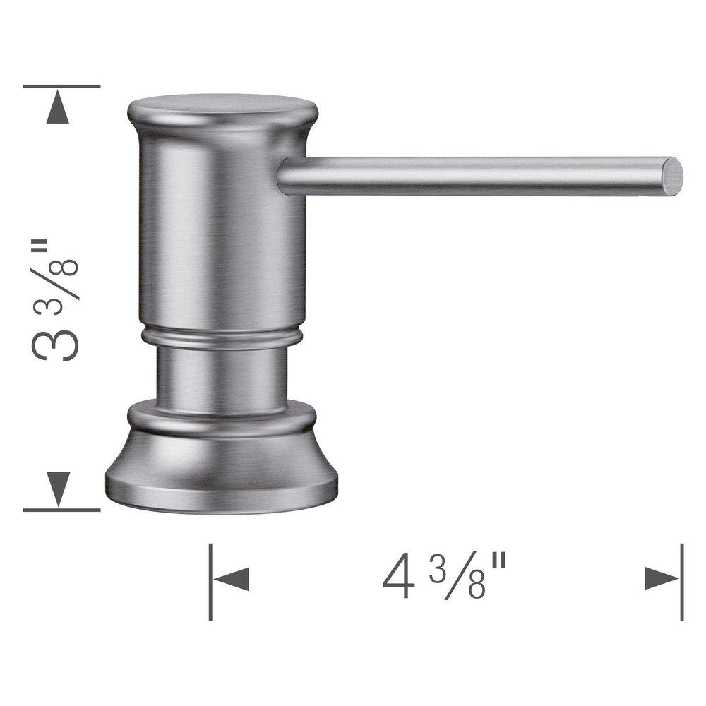 BLANCO PVD Steel 3-3/8 in. 13.5 oz. Kitchen Soap Dispenser 