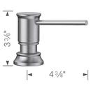 BLANCO PVD Steel 3-3/8 in. 13.5 oz. Kitchen Soap Dispenser 