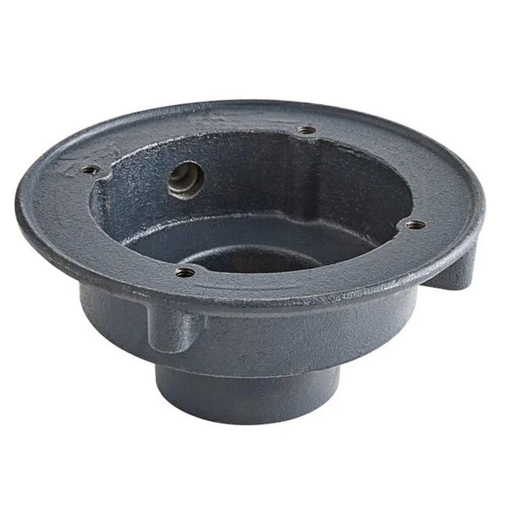 Zurn No Hub Cast Iron Floor Drain with 7 in. Round Grate 