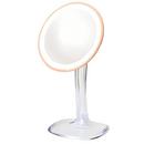 7-1/4 x 16 in. LED Adjustable Makeup Mirror with 5X Magnification and Rechargeable Battery in Rose Gold