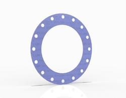 Full Face Gasket, PTFE with Aluminosilicate Microspheres PTFE, 18 in. ASME B16.5 Class 150, 0.125 in. Thick, 16 Bolt Holes