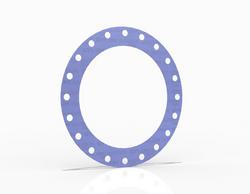 Full Face Gasket, PTFE with Aluminosilicate Microspheres PTFE, 24 in. ASME B16.5 Class 150, 0.125 in. Thick, 20 Bolt Holes