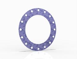 Full Face Gasket, Aramid Fiber with SBR Binder SBR, 16 in. ASME B16.5 Class 150, 0.125 in. Thick, 16 Bolt Holes