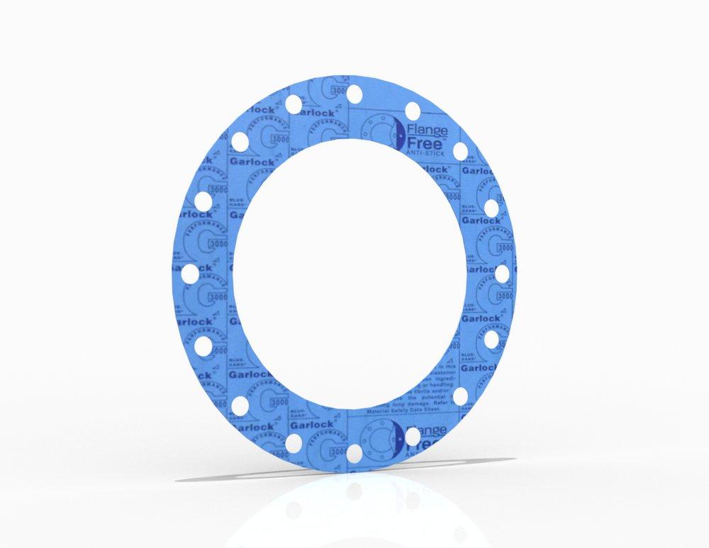 Garlock Blue 0.125 in. 150# Aramid Fiber and Nitrile Binder Flat Face Gasket in Blue 