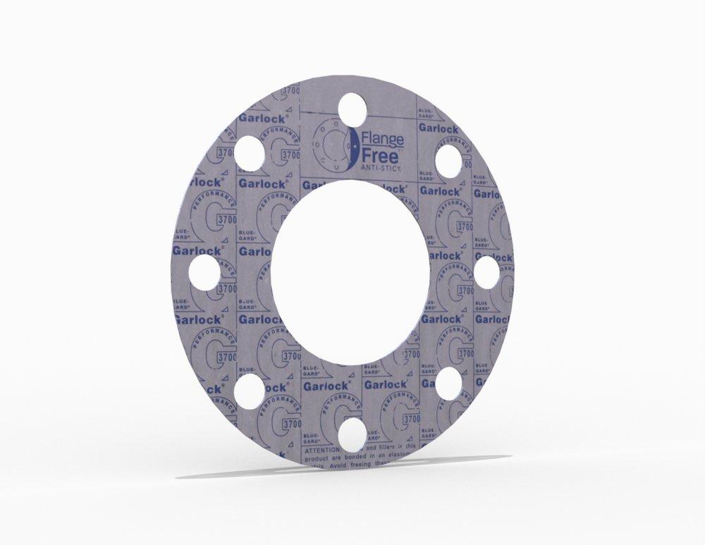 BLUE-GARD&reg; Style 3700 Full Face Gasket, Aramid Fiber with EPDM Binder EPDM, 8 in. ASME B16.5 Class 150, 0.125 in. Thick, 8 Bolt Holes 