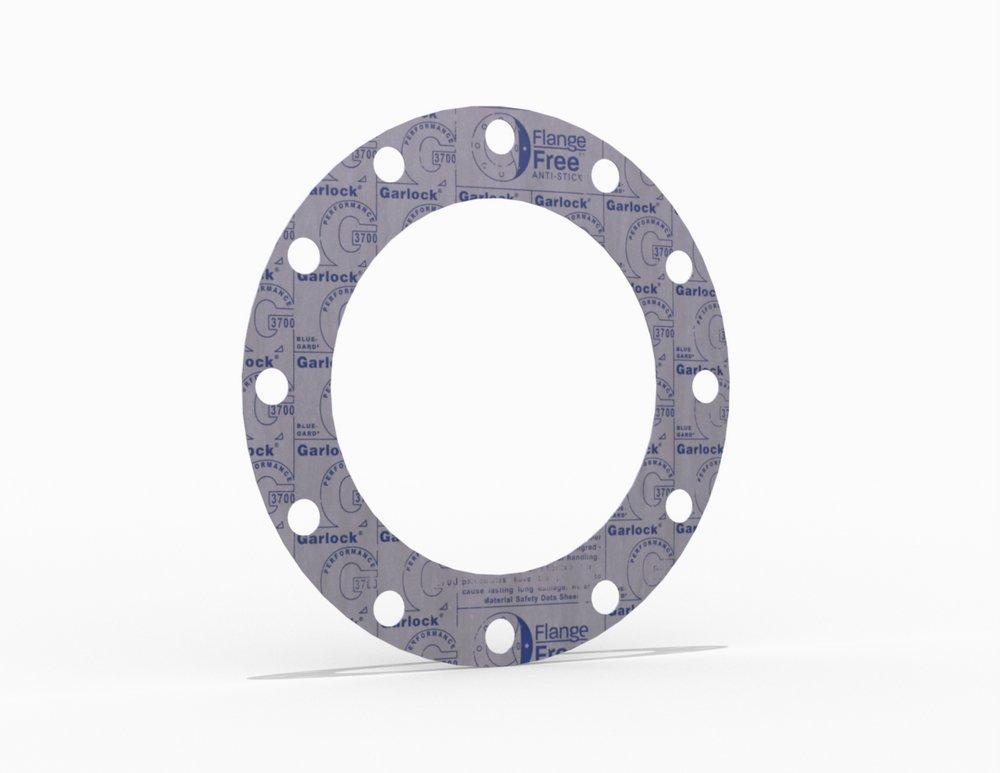 BLUE-GARD&reg; Style 3700 Full Face Gasket, Aramid Fiber with EPDM Binder EPDM, 10 in. ASME B16.5 Class 150, 0.125 in. Thick, 12 Bolt Holes 