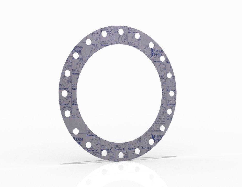 BLUE-GARD&reg; Style 3700 Full Face Gasket, Aramid Fiber with EPDM Binder EPDM, 24 in. ASME B16.5 Class 150, 0.125 in. Thick, 20 Bolt Holes 