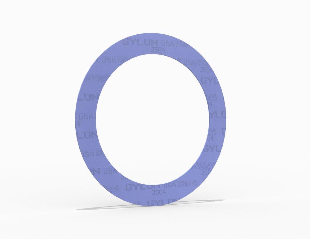 GYLON&reg;  Style 3504 Ring Gasket, PTFE with Aluminosilicate Microspheres PTFE, 3/4 in. ASME B16.5 Class 300, 0.125 in. Thick 