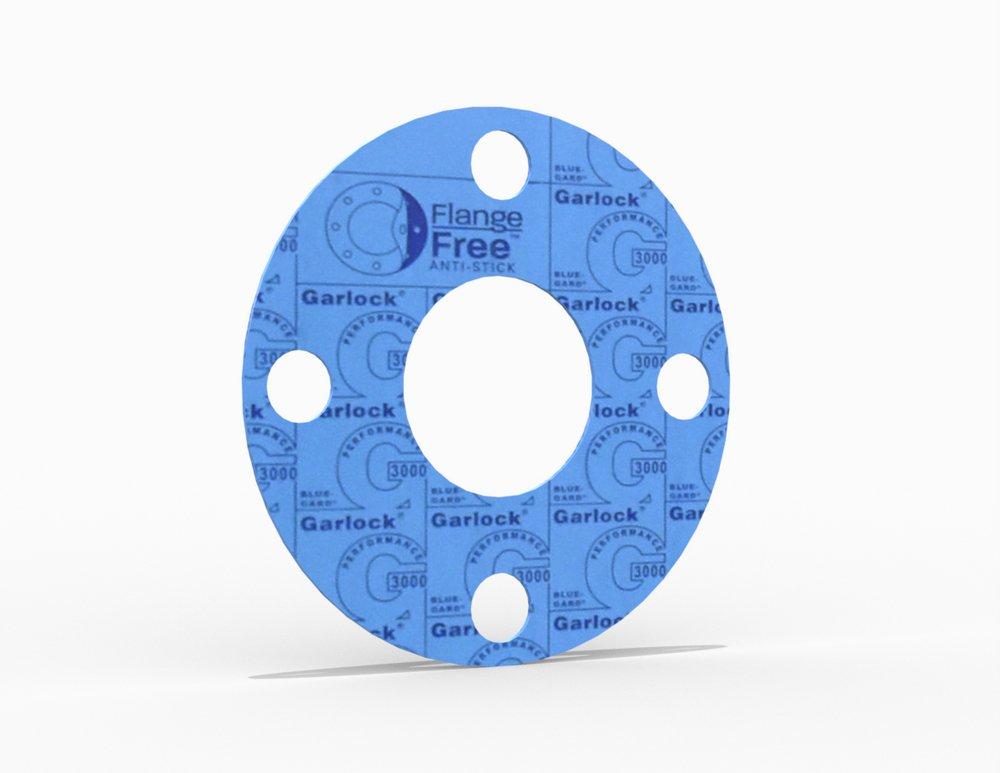 BLUE-GARD&reg; Style 3000 Full Face Gasket, Aramid Fiber with Nitrile Binder(NBR) Nitrile(NBR), 1 in. ASME B16.5 Class 300, 0.125 in. Thick, 4 Bolt Holes 