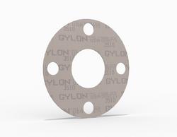 Full Face Gasket, PTFE with Barium Sulfate PTFE, 3 in. ASME B16.5 Class 150, 0.063 in. Thick, 4 Bolt Holes