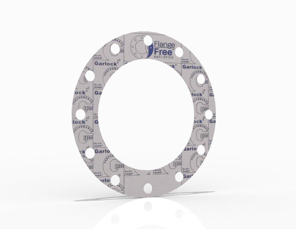 BLUE-GARD&reg; Style 3200 Full Face Gasket, Aramid Fiber with SBR Binder SBR, 10 in. ASME B16.5 Class 150, 0.125 in. Thick, 12 Bolt Holes 