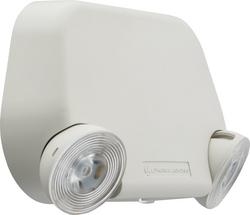 6-W 2-Light EU2L Thermoplastic Emergency Unit in White