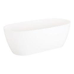 59 x 32 in. Freestanding Bathtub wtih Center Drain in White
