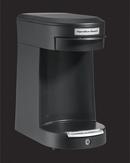 Hamilton Beach Brands Black 4-1/4 in. 1 Cup Pod Auto-Off Coffee Maker 
