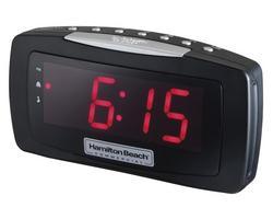 Plastic Clock Radio in Black