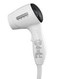 1500W 125V Wall Mount 2-Speed Hair Dryer with Nightlight in White