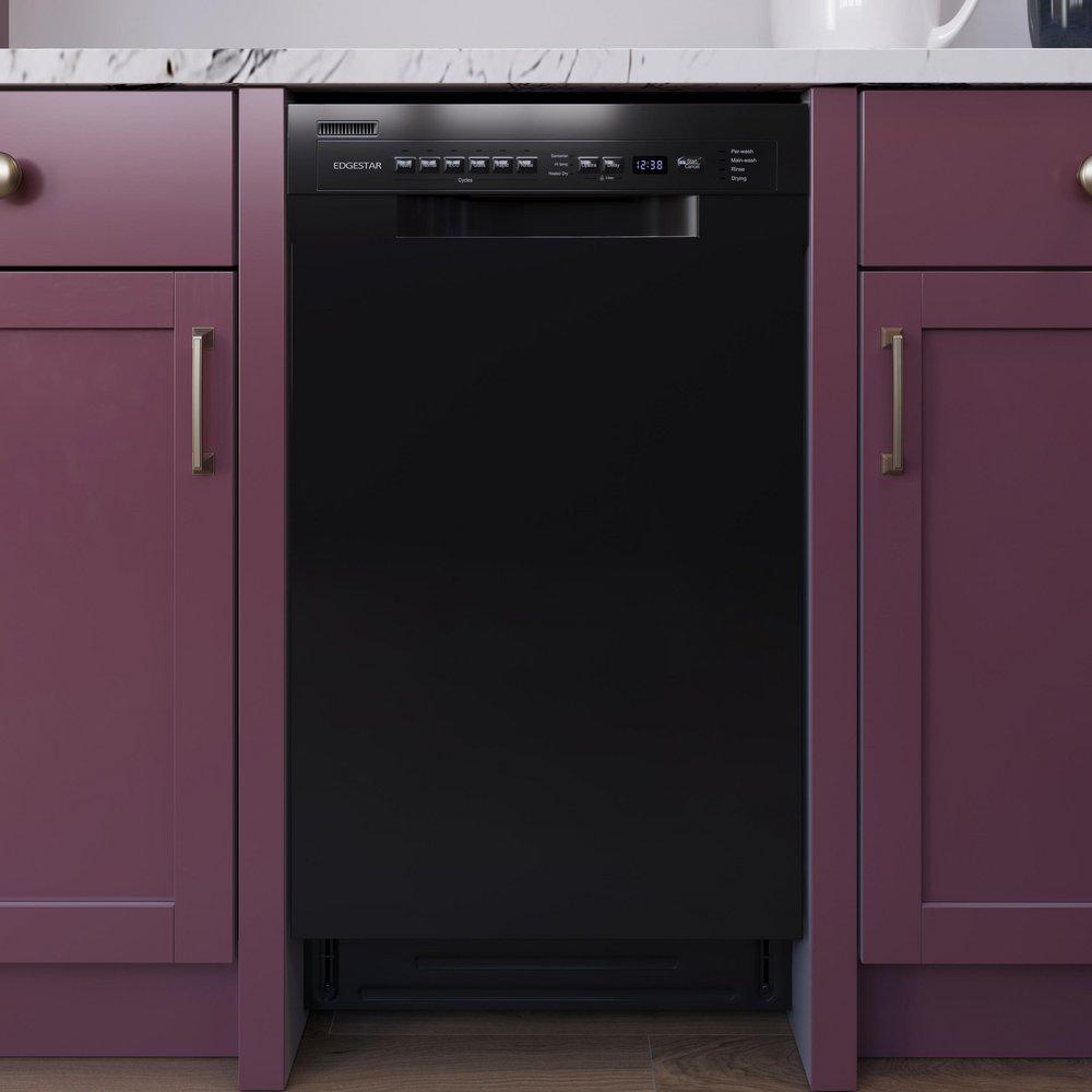 Edgestar Black 17-5/8 in. 8 Place Settings Dishwasher 