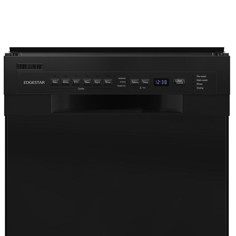 Edgestar Black 17-5/8 in. 8 Place Settings Dishwasher 