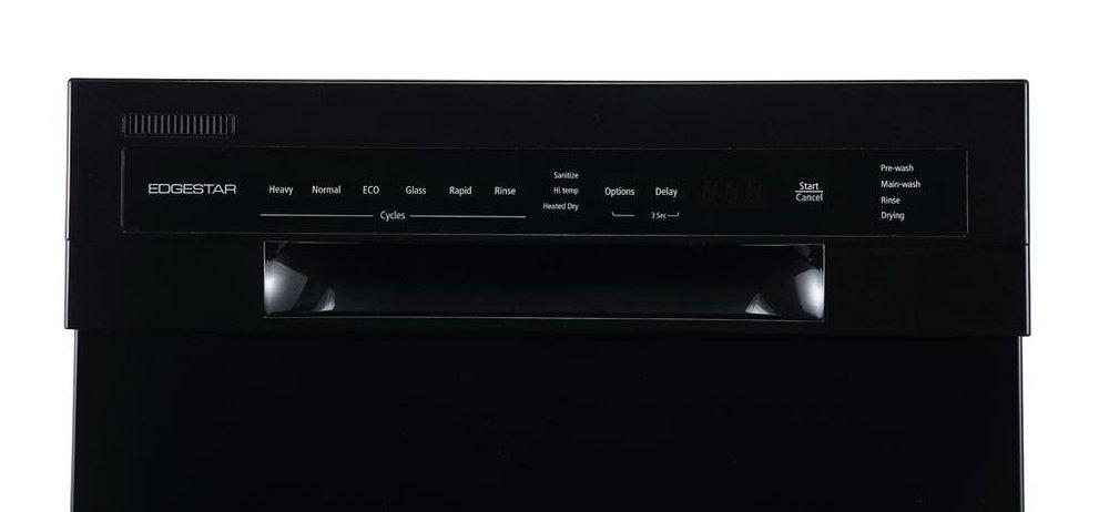 Edgestar Black 17-5/8 in. 8 Place Settings Dishwasher 
