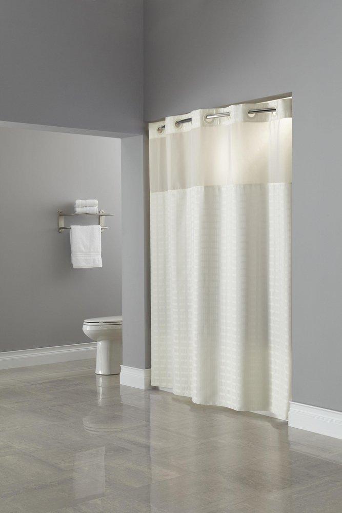 Focus Products Group White 77 x 71 in. Polyester Shower Curtain (Case of 12) 