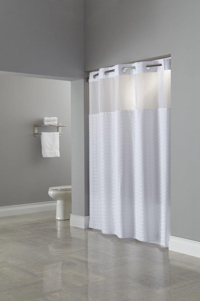 Focus Products Group White 74 x 71 in. Polyester Shower Curtain (Case of 12) 