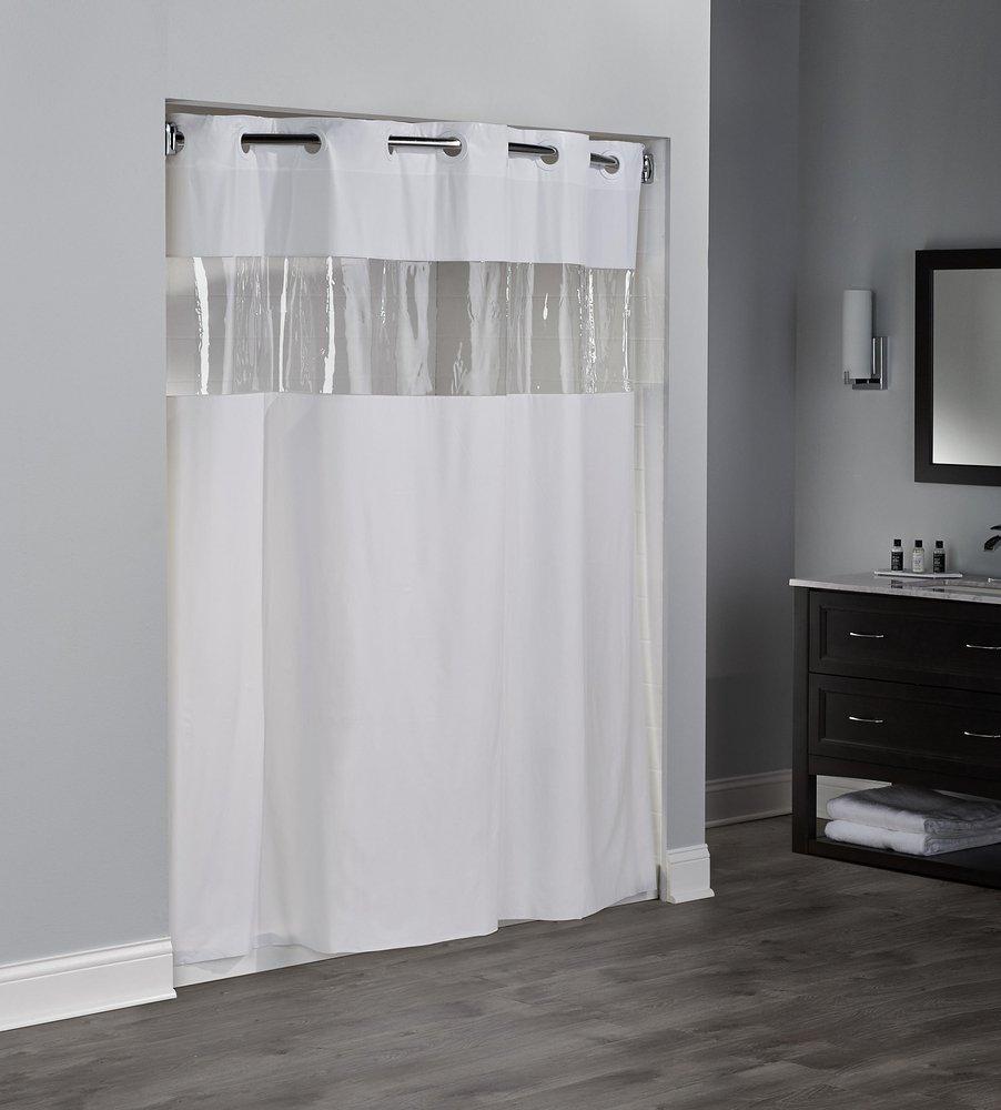 Focus Products Group White 71 x 74 in. 8 ga Vinyl Shower Curtain (Case of 12) 