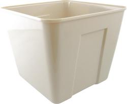 6-3/4 in. 3 qt Square Ice Bucket (Case of 72) in Vanilla