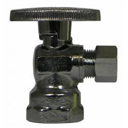1/2 x 3/8 in. FNPT x Compression Angle Supply Stop Valve