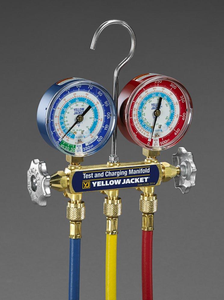 YELLOW JACKET&reg; Red Gauge and Manifold 