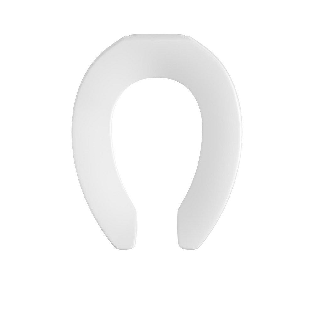 Jones Stephens White Elongated Open Front Less Cover Toilet Seat 