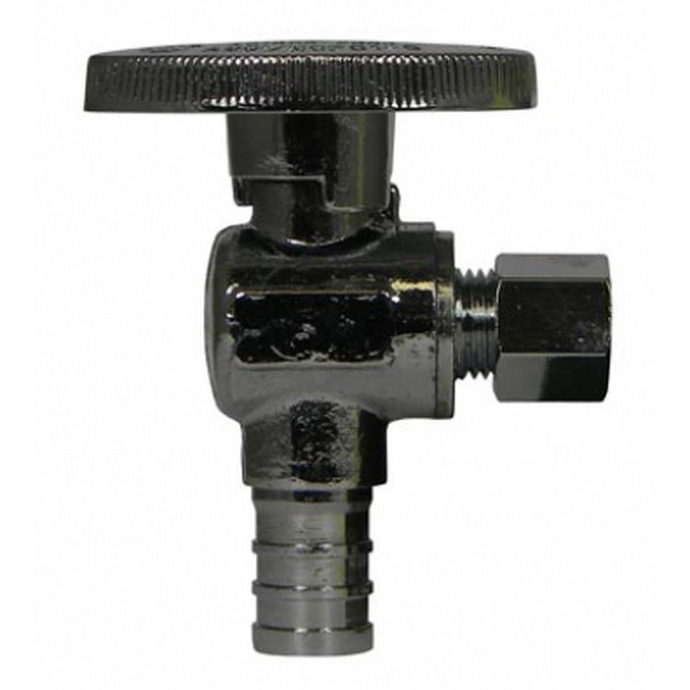 A.Y. McDonald Chrome Barbed x Compression Angle Supply Stop Valve in Chrome 