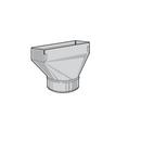 Seal-Tite 12 x 7 in. Straight Boot Galvanized Metal 26 ga 