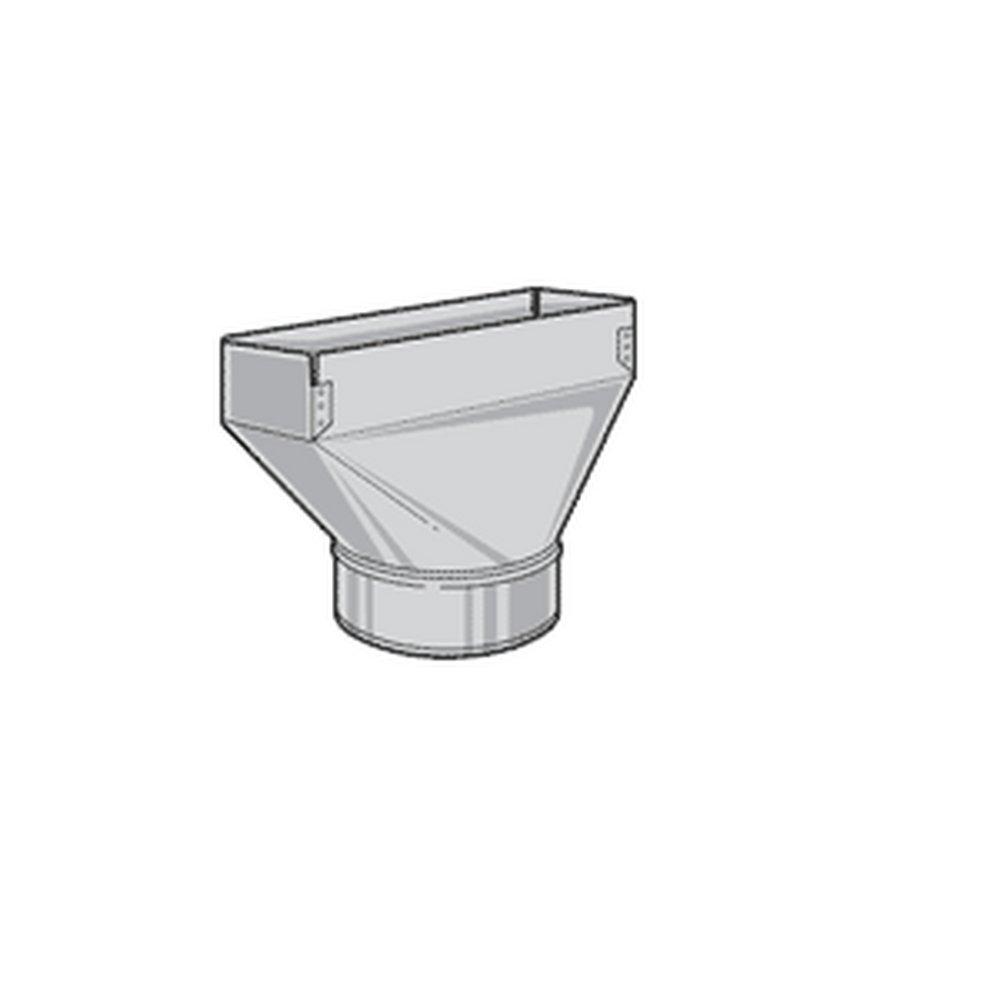 Seal-Tite 12 x 6 in. Straight Boot Galvanized Metal 26 ga 