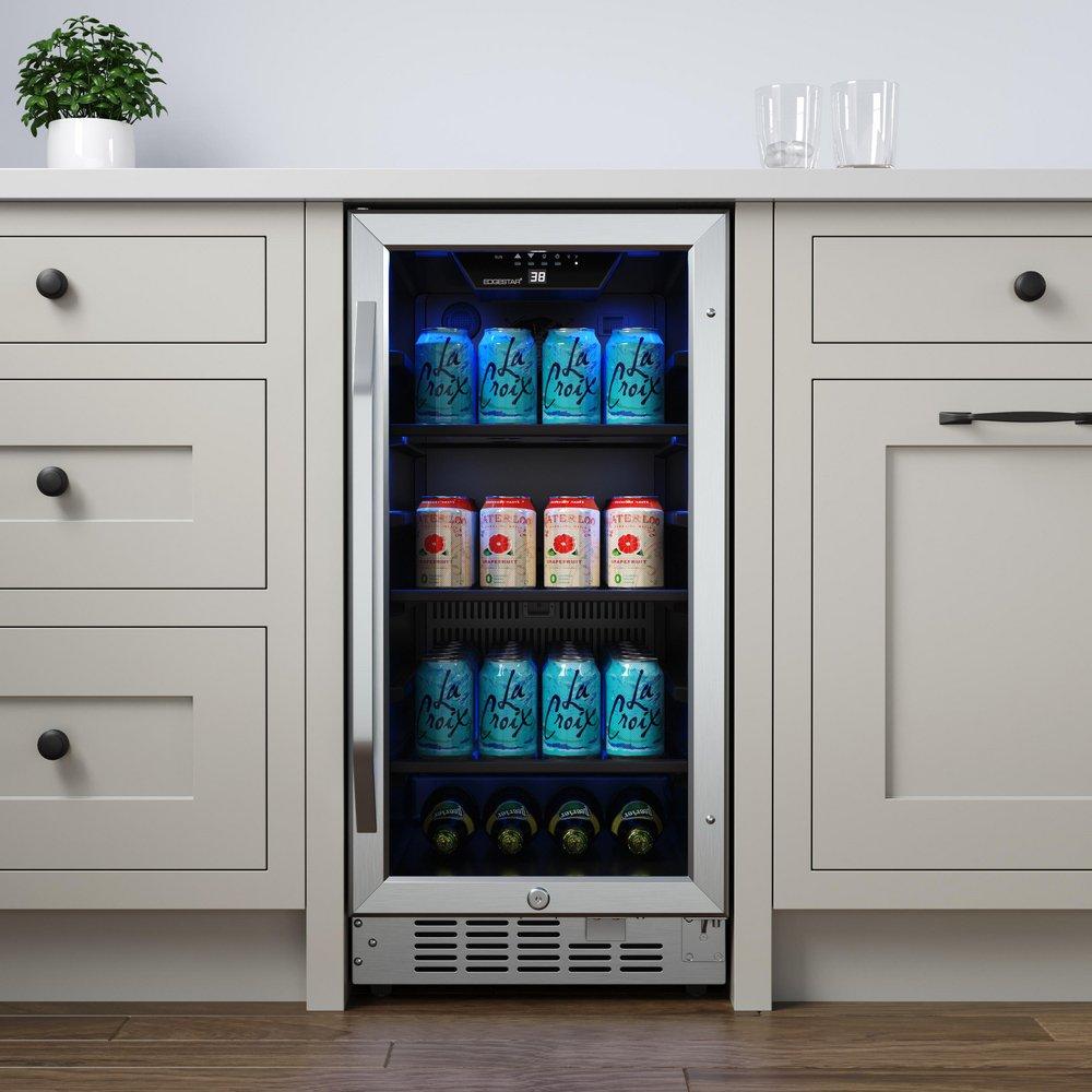 Edgestar Stainless Steel 15 in. 5.23 cu. ft. Beverage Cooler 
