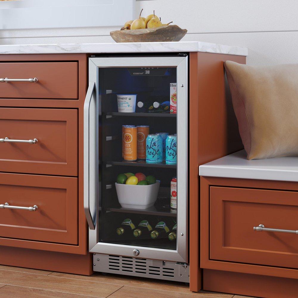 Edgestar Stainless Steel 15 in. 5.23 cu. ft. Beverage Cooler 
