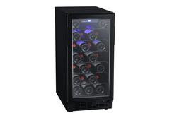 15 in. 30 Bottles Wine Cooler in Black