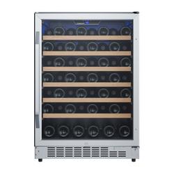 24 in. 53 Bottles Wine Cooler in Black/Stainless Steel