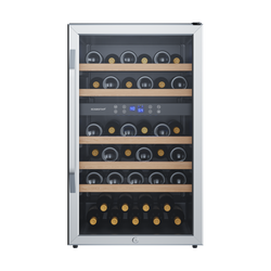 20 in. 38 Bottles Wine Cooler in Black/Stainless Steel
