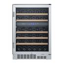 Edgestar Stainless Steel/Black 23-1/2 in. 46 Bottles Wine Cooler 
