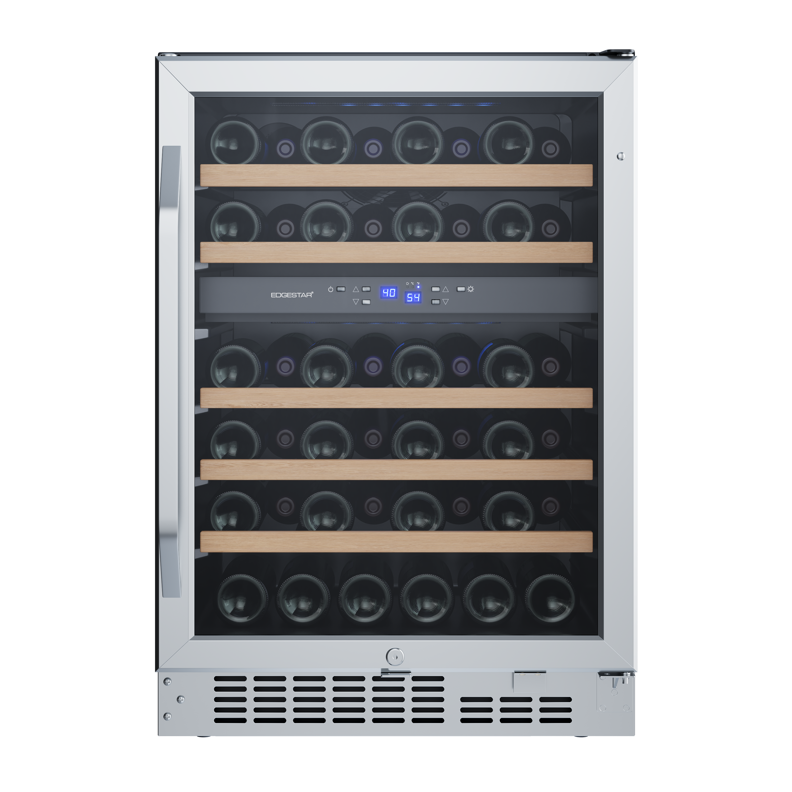 Edgestar Stainless Steel 23-1/2 in. 46 Bottles Wine Cooler 