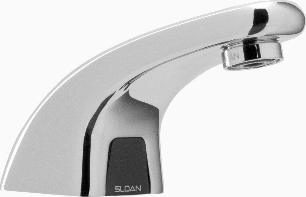 Sloan Polished Chrome 1-Hole 0.5 gpm Deck Mount Battery-powered Lavatory Faucet 