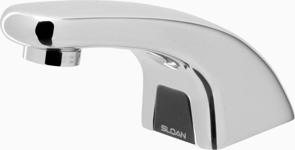 Sloan Polished Chrome 1-Hole 0.5 gpm Deck Mount Battery-powered Lavatory Faucet 