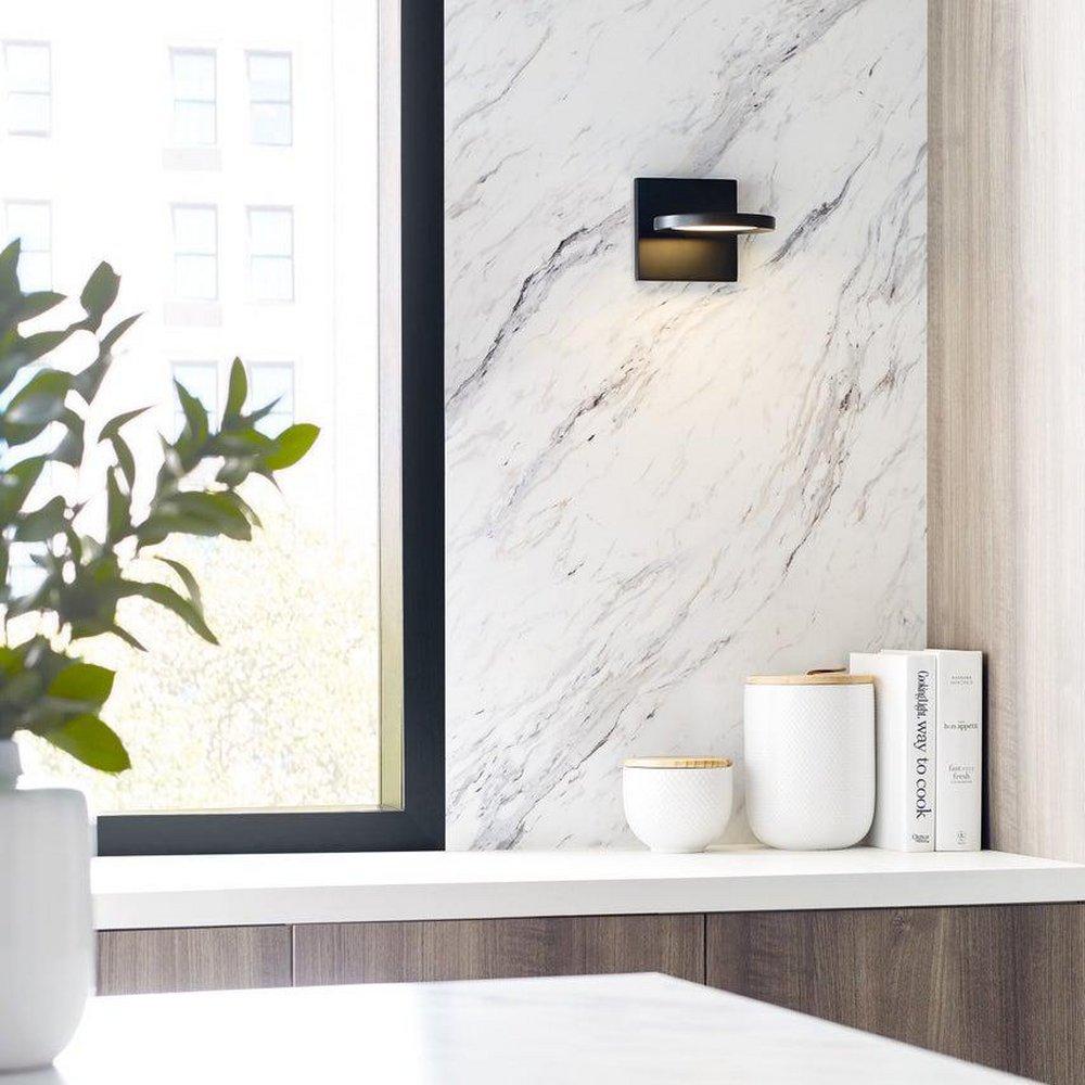 Visual Comfort & Co. Modern Matte Black 9W 1-Light 5 in. Wall Sconce 