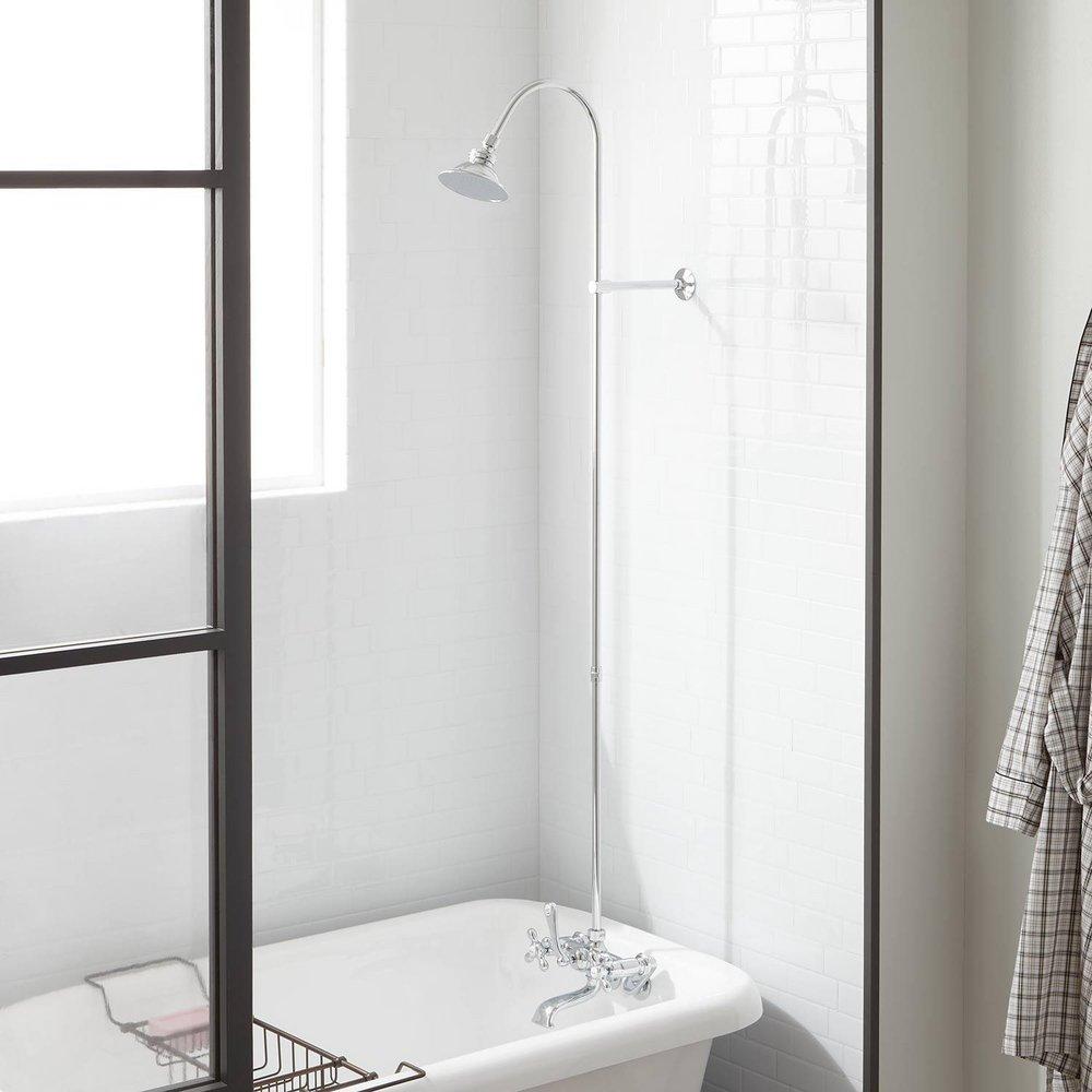 Signature Hardware Chrome Two Handle Shower System 