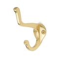 Brass Double Hook in Polished Brass