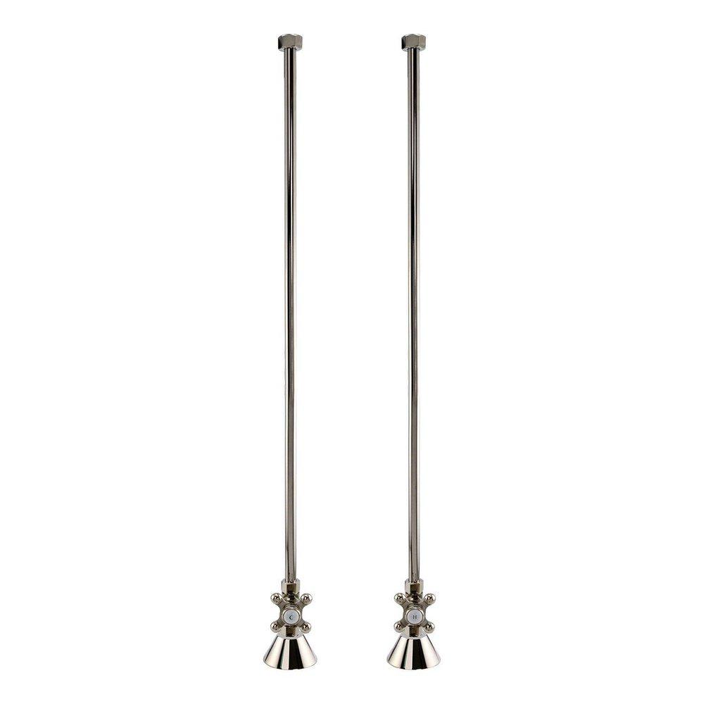 Signature Hardware Chrome 1/2 in. Supply Line Cross Handle Stop 