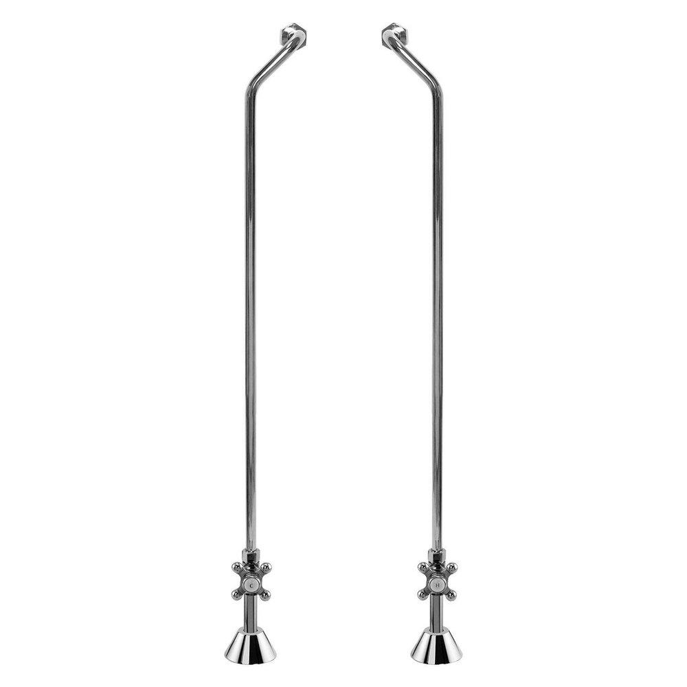 Signature Hardware Chrome Brass Offset Tub Supply Line 